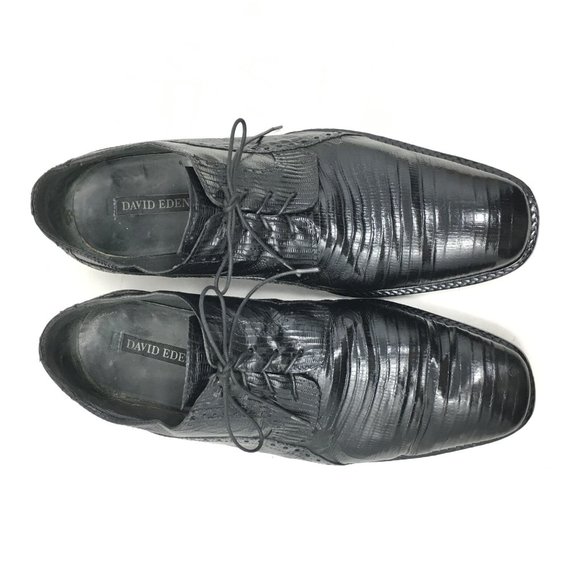 David Eden Oxfords Shoes Size 10 Black Full Lizard main image 4
